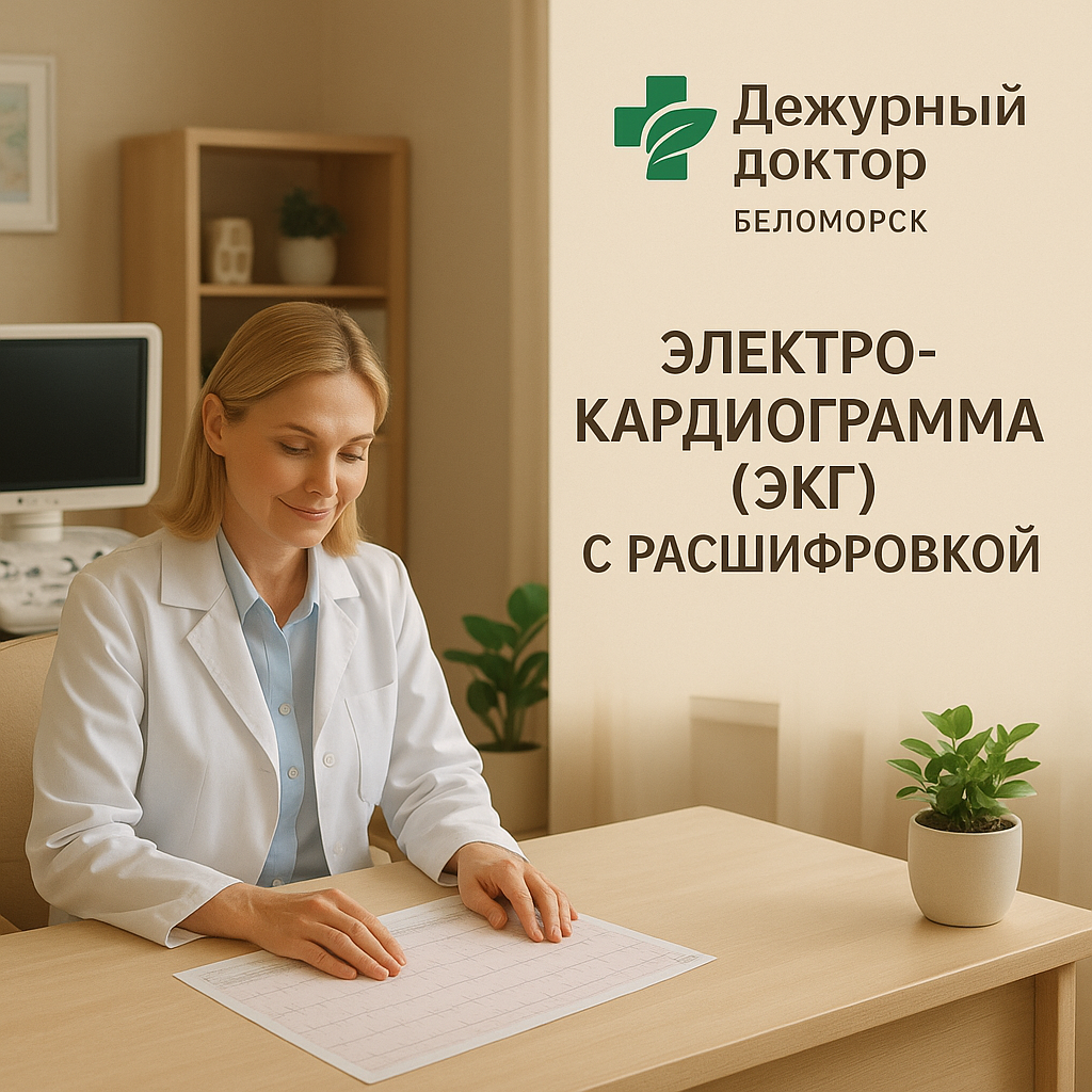 Электрокардиограмма (ЭКГ) с расшифровкой